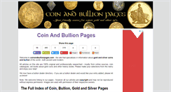 Desktop Screenshot of coinandbullionpages.com
