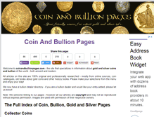 Tablet Screenshot of coinandbullionpages.com